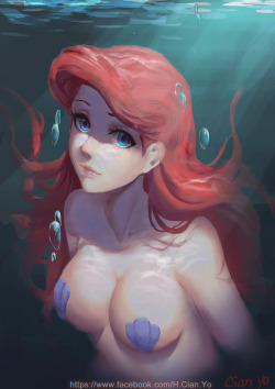 Fandoms-Females:  Cartoon Madness #1 - Beauty Of The Deep Blue ( Ariel_By_Qaz2365643