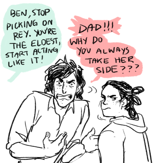slimyhipster:star wars modern au? probablythis is the only way ren and rey should interact - like sh