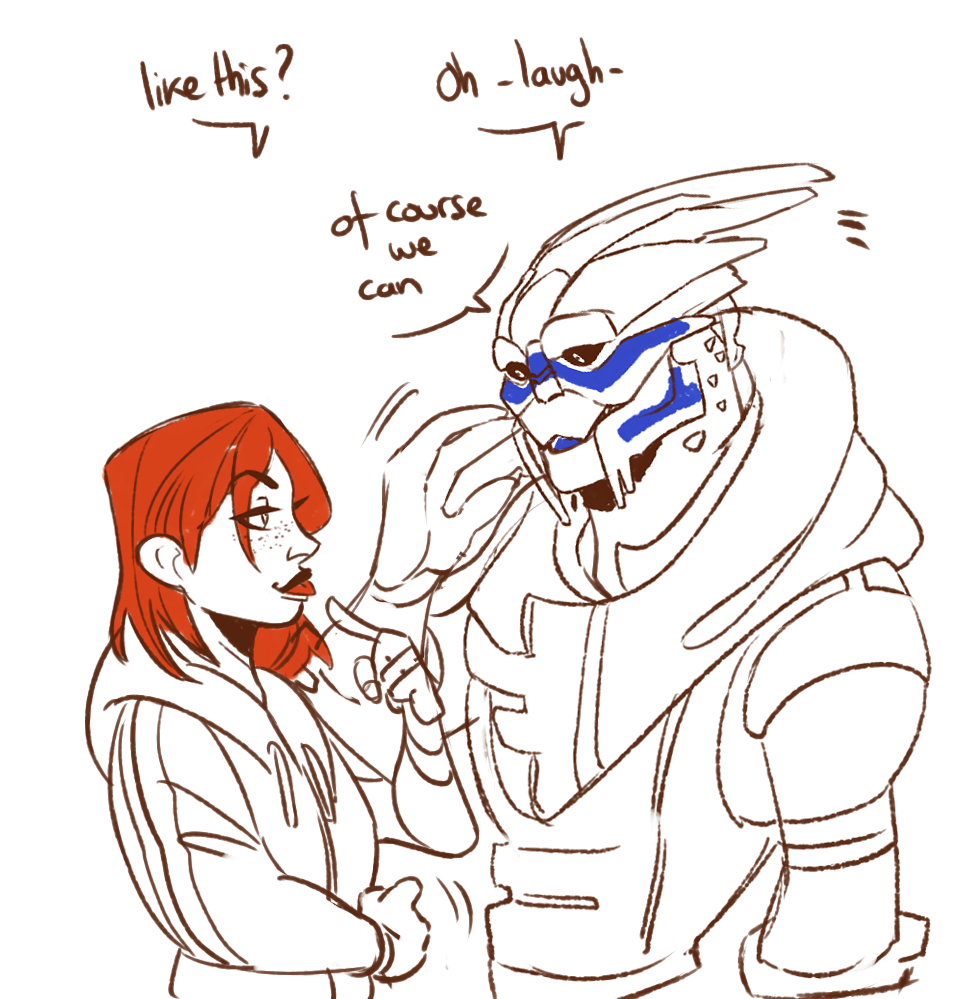 kisu-no-hi:  Shepard asking questions when she’s clearly not ready for the answers