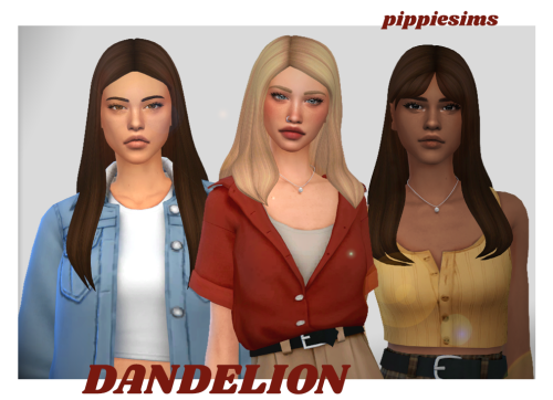 ~ Dandelion ~ cc Hair Packbgcall lodshand painted weightsDownload free on patreon 
