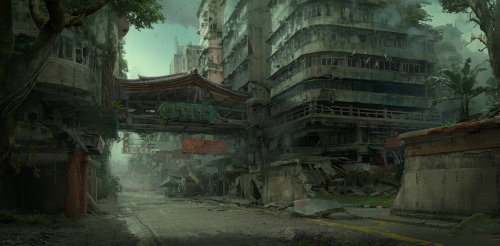 cinemagorgeous:  Hong Kong Jungle by artist Daniel Romanovsky.