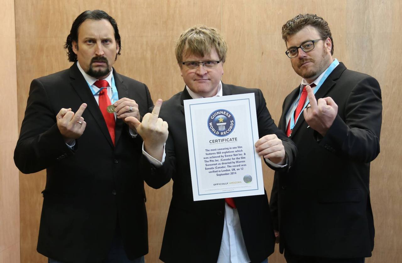 The Trailer Park Boys movie Swearnet has been awarded a Guinness World Record for