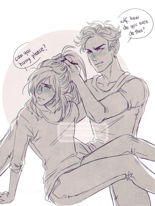 sonatine-artsu:hi, quick otabek x adult yurio sketch;; feel free to share ideas for