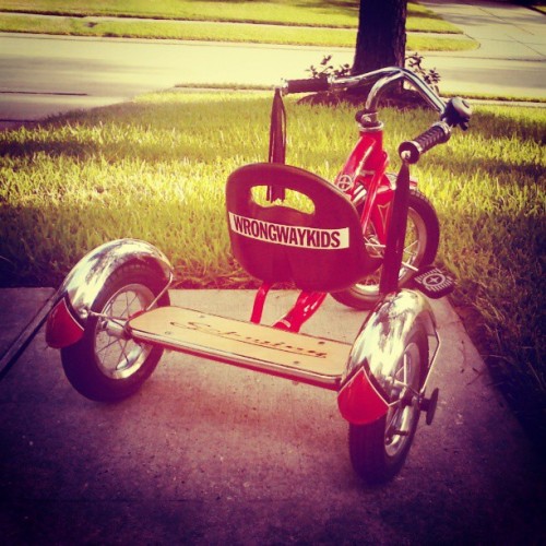 meatcat-forever: Jack’s trike. #wrongwaykidsclothing wrongwaykids #schwinn #tricycle