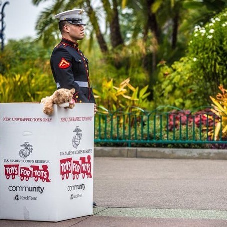 Join a good cause this weekend and help @disneyland and @marines  collect for toys4tots Bring your u