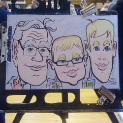 Doing caricatures at the Melrose Farmer’s