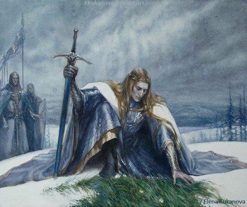 Finrod and Andreth at Tol Sirion by victoriaclare on DeviantArt