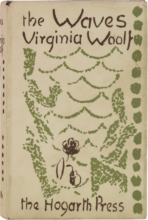 The Waves. Virginia Woolf. London: Hogarth Press, 1931. Dust jacket designed by Vanessa Bell. First 
