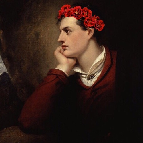 revolutionnaire-e:Icons of Literary Figures in Flower-Crowns: Romantics Edition