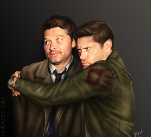 lamiasage: Dean pulls Cas out of the Empty with an angry octopus hug!Inspired by this photo op