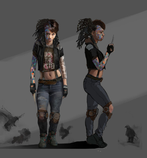 quarkmaster:    >Observer_ Helena NovakGreat game made by Bloober Team. I’ve had a pleasure to be the Creative Art Director of this disturbing game. I’ve also create a concept art of almost all characters. This is Helena - Datamule  Mateusz Lenart