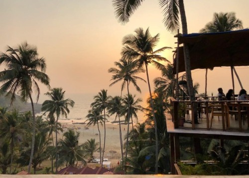 The view from our balcony #oceandelight #antares #vagatorbeach #goa #india (at Goa, India)