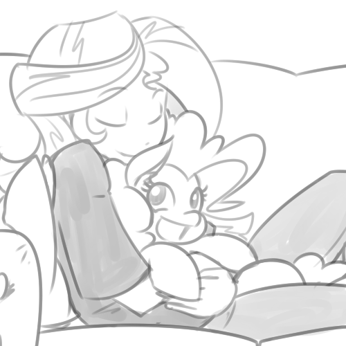 reisartjunk:more of my dumb sunset + pony pinkie crap <3