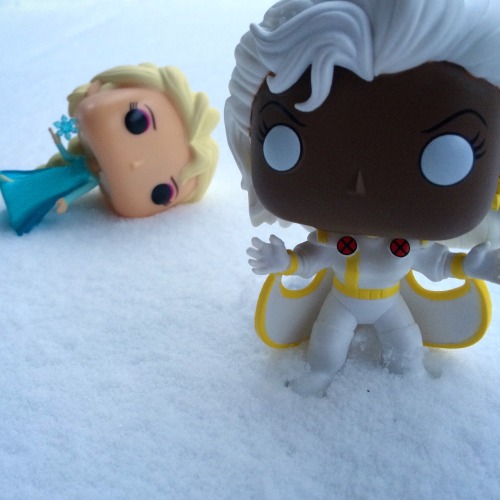 sashahalliwell:  Elsa may have power over the cold, but I control all the elements! She is no match for Storm! ⚡️