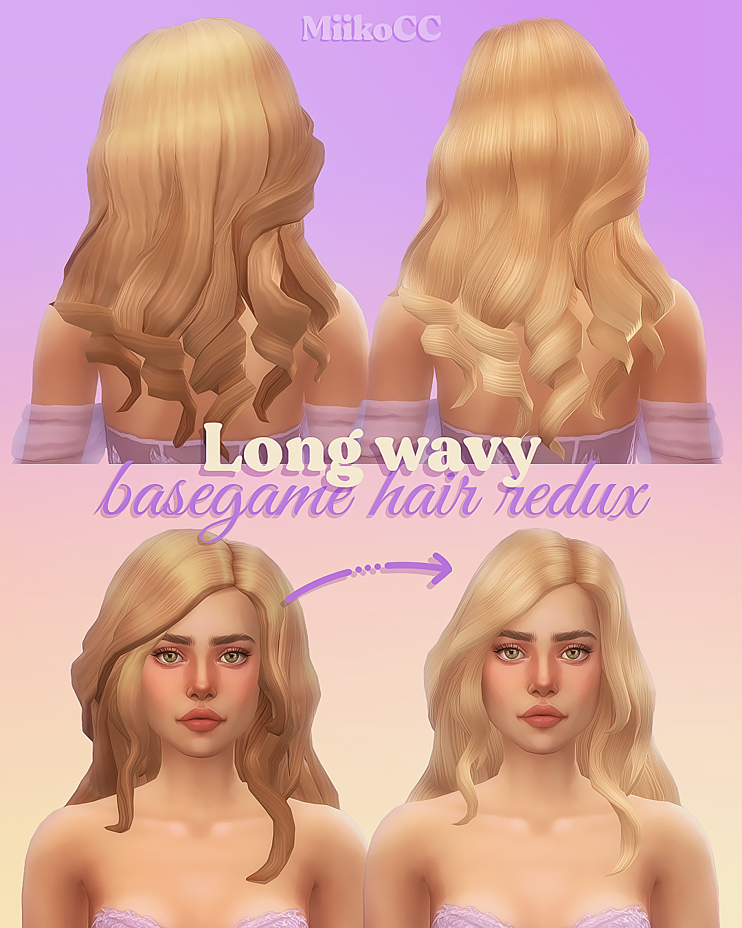 ♡ black adorable long wavy anime hair