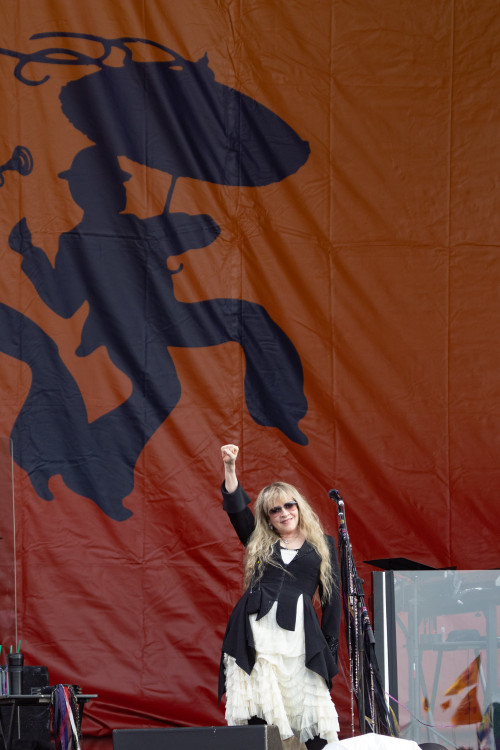 Stevie performs during the 2022 New Orleans Jazz and Heritage Festival at Fair Grounds Race Course i