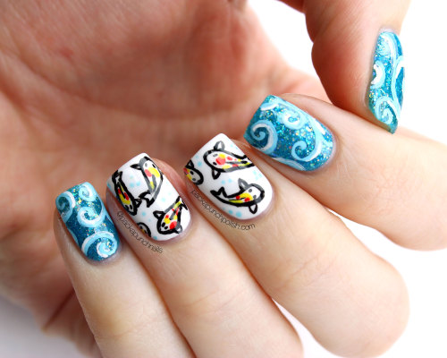 Koi Fish Nail Art!