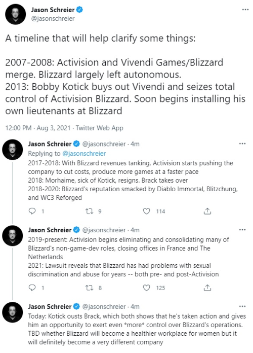 wow-images: Blizzard x Activision Relationship Timeline by Jason Schreier (Via) (TheTanzanite)