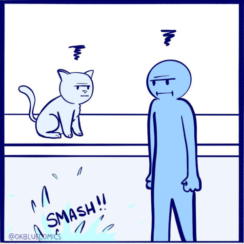 okbluecomics:  Is your cat the king of the castle?www.instagram.com/okbluecomics