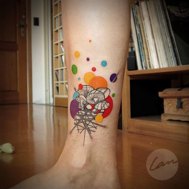 Tattoo uploaded by Heather Baldwin  Illustrative color mushroom on the  back of arm  Tattoodo
