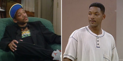 lt-laularryaddict:  reverseracism:  freshprincesubs:  Character stills from the first and last episode of  the Fresh Prince of Bel Air (1990-1996)  I’ll never forgive them for replacing the original Aunt Viv.  One of these things is not like the other