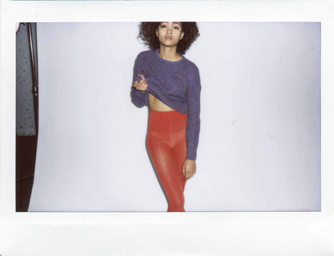 americanapparel:  Mika in the Recycled Fisherman Pullover. 