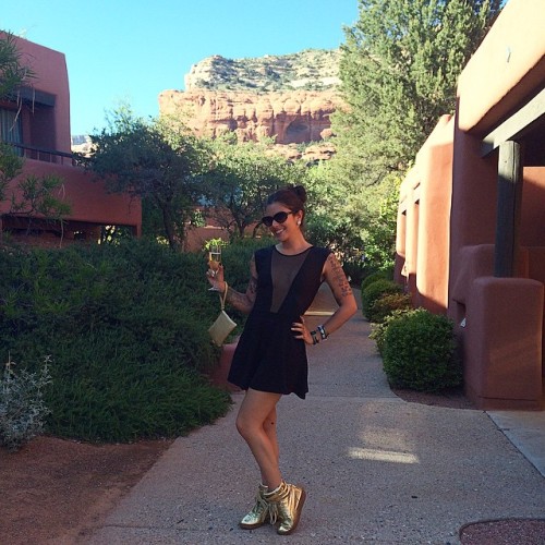 Sedona was good to me today #gr7 #goldrushgirl #goldrushrally #goldblooded #shoeswag #inked #inkedgi