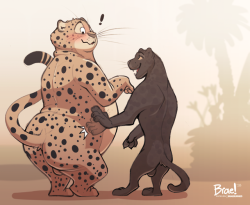 &ldquo;You&rsquo;ve got nothing to hide here, my friend! Why hide a sight like this?&rdquo; Cute lil sketch request for Manchas giving Clawhauser a warm welcome to the naturalist club!(www.patreon.com/braeburned) 