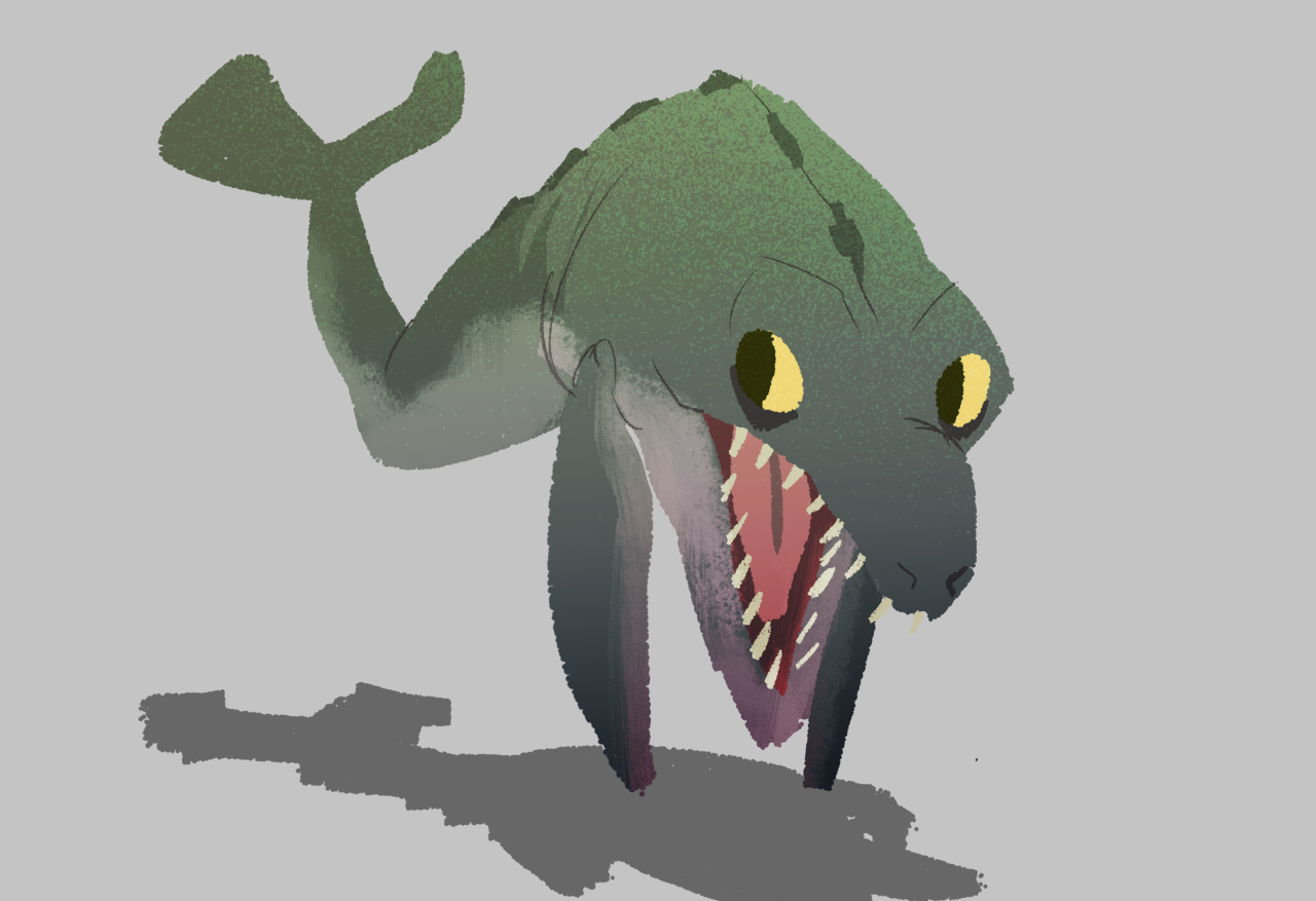 dailycryptodrawings:  520: Ogopogo Sorta chibi like you kids and your anime… Requested