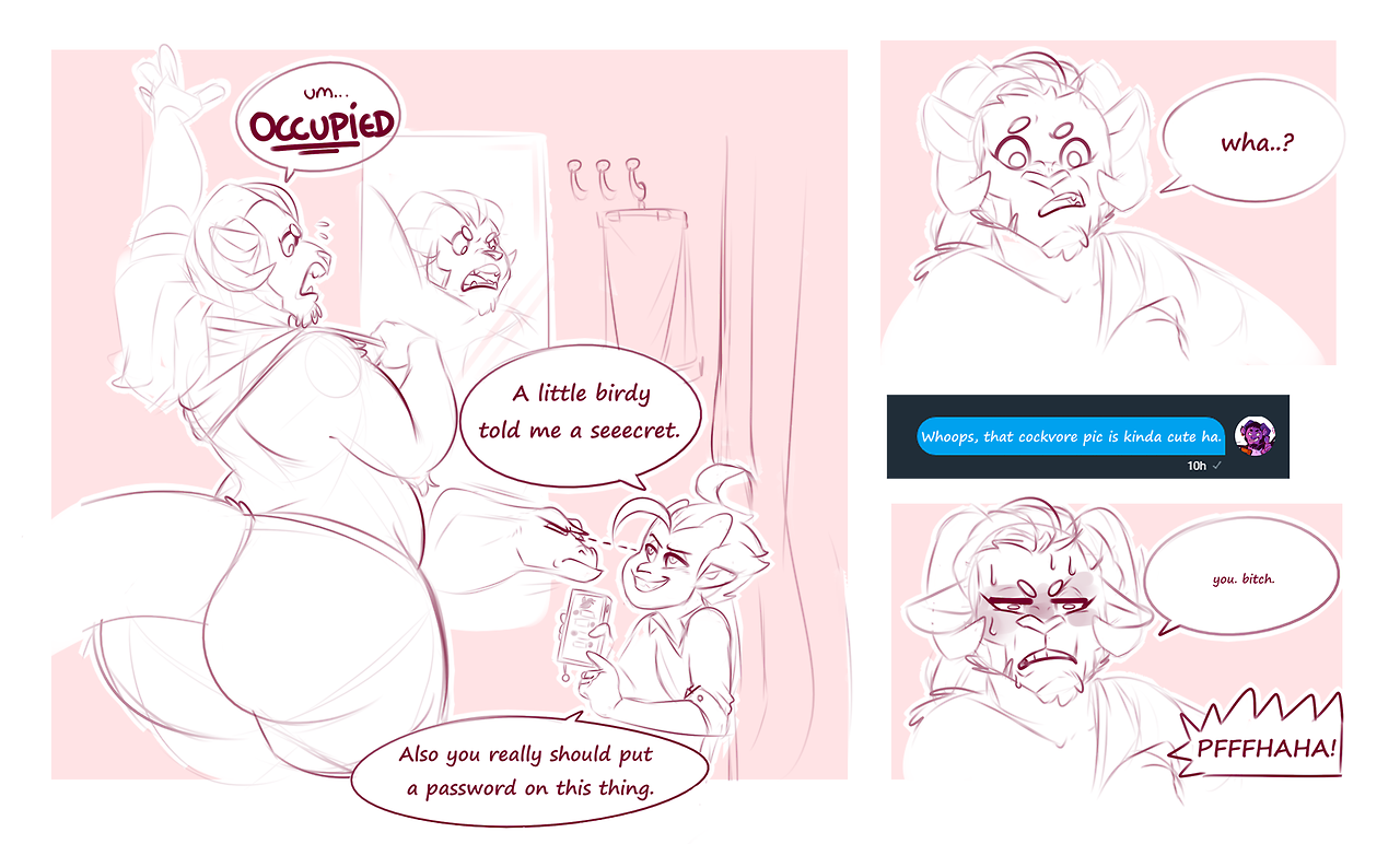 feistydelights: mr-pink-palooka:   A real rough goofy comic that I pumped out on