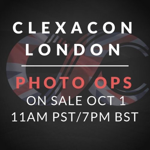 ClexaCon London photo ops go on sale TODAY! Buy them here. 