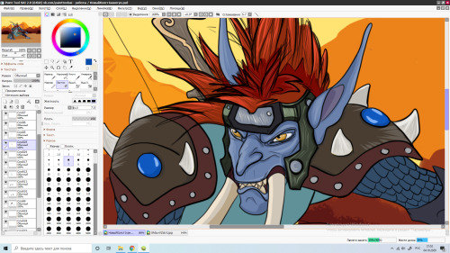 Troll from the Darkspear-sketch, lineart,colors-wip.