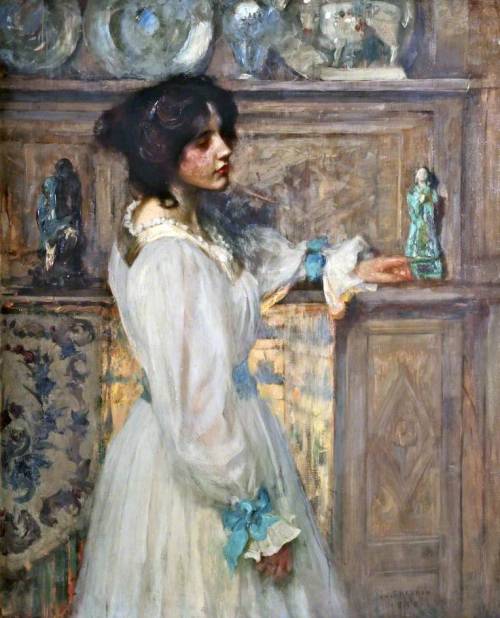 Reverie (1898). Sir James Jebusa Shannon (American, 1862-1923). Oil on canvas. Walker Art Gallery, L