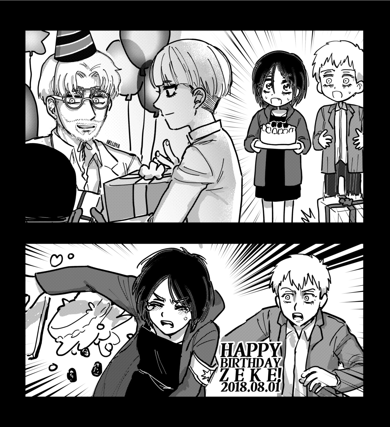 nelldya: Happy birthday, Reiner&amp;Zeke~♡