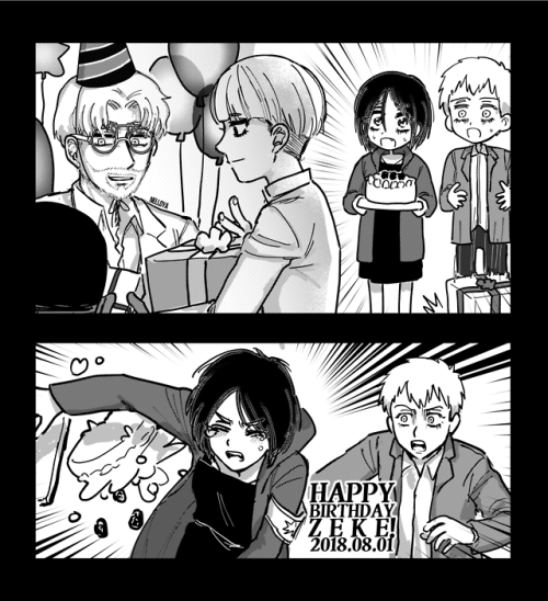 nelldya: Happy birthday, Reiner&Zeke~♡