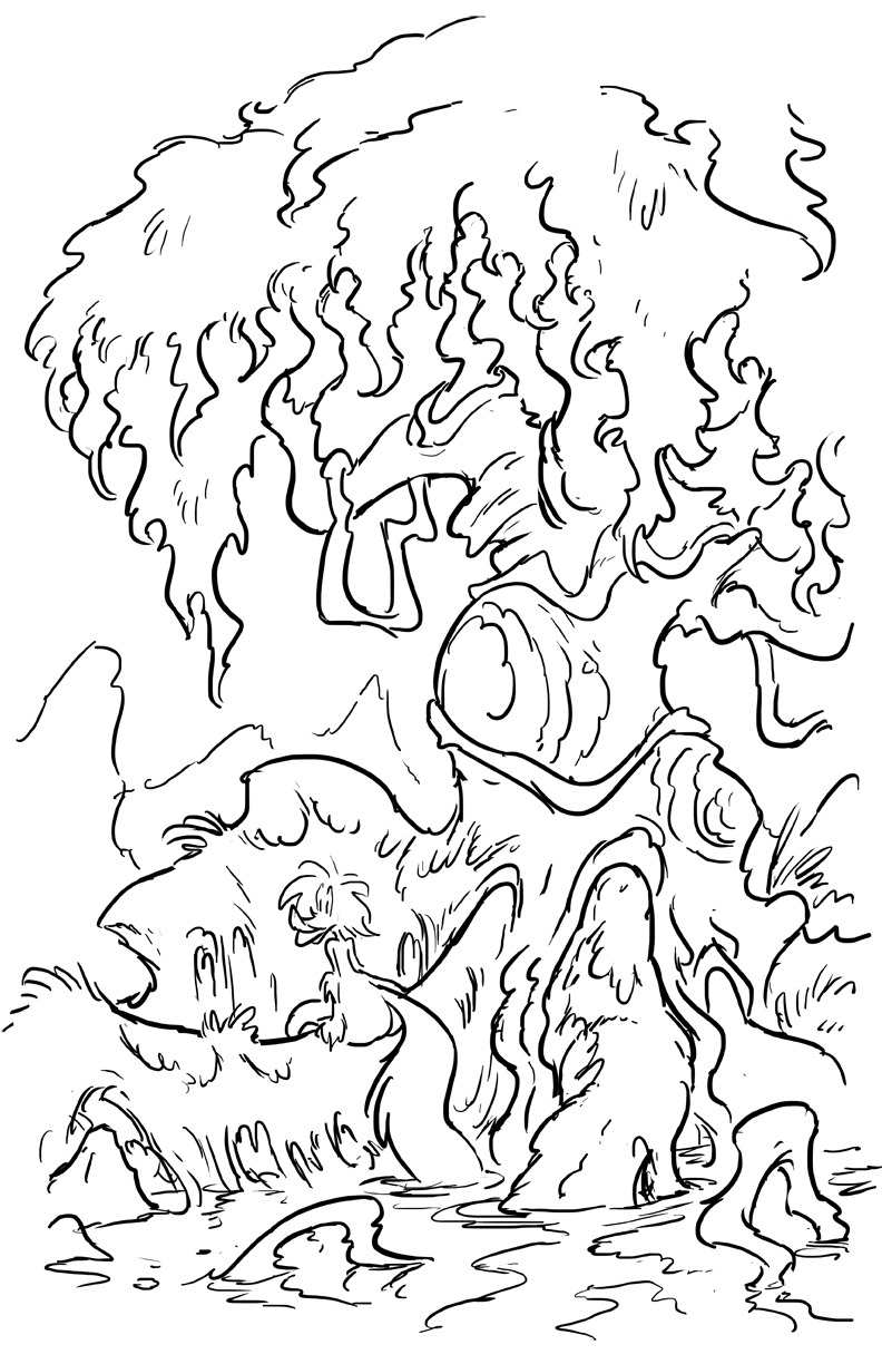 Some more style study sketches. I like how these turned out.