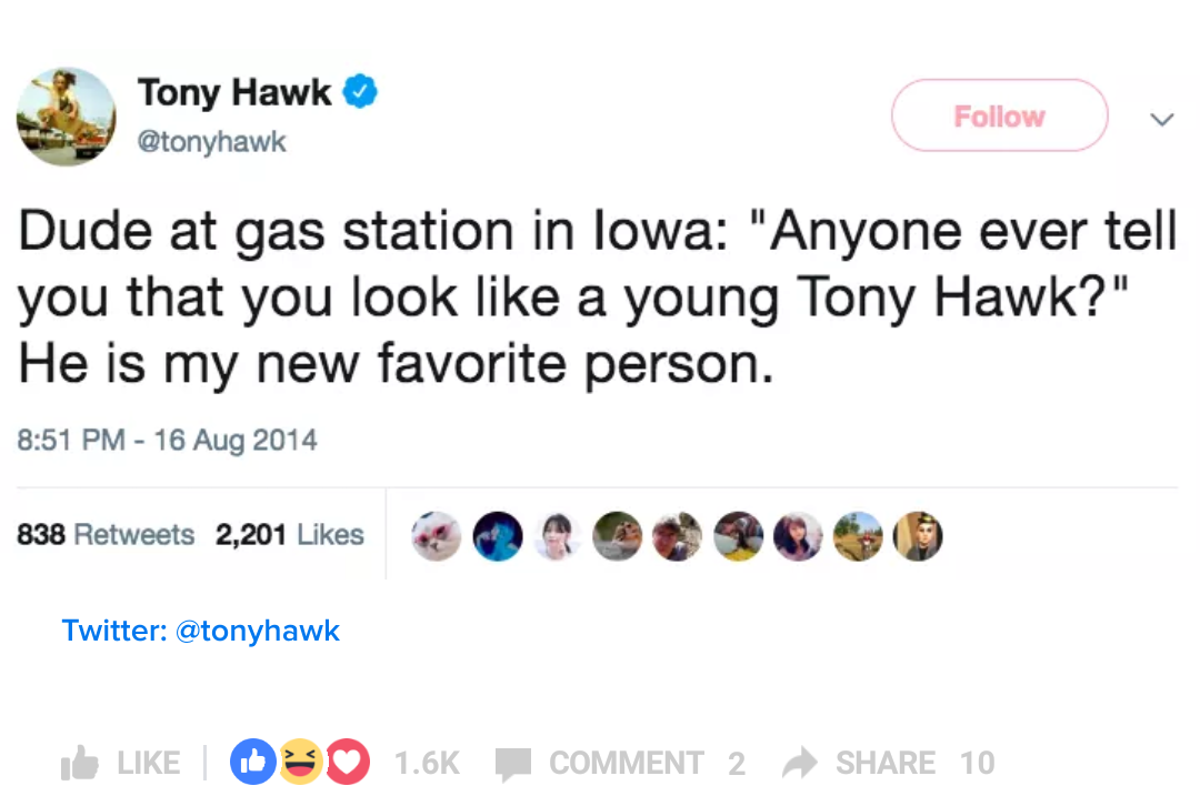 themusesthrall: The continuing adventures of people thinking Tony Hawk looks like