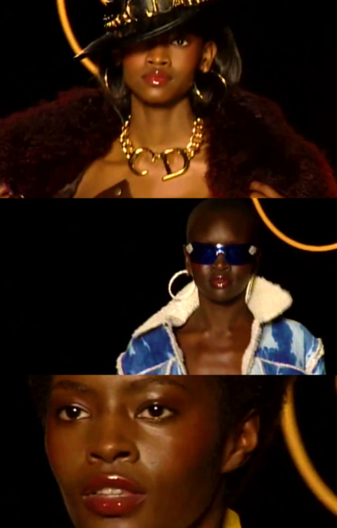 howtobeafuckinglady:Oluchi, Alek, and Kiara, Christian Dior Fall/Winter 2000