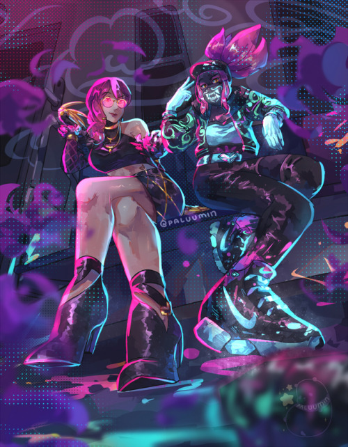 paluumin:“you know who it is ✨”my piece for kda @afterpartyzine back in january! loved drawing t