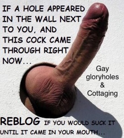 wifesbislave95: slammerjammer77:   rickolas69:   gloryhole-cottaging-bath-area:  Reblog and share  I’d fuck it till it cum in me.    Fuck yes   Well fuck yeah 