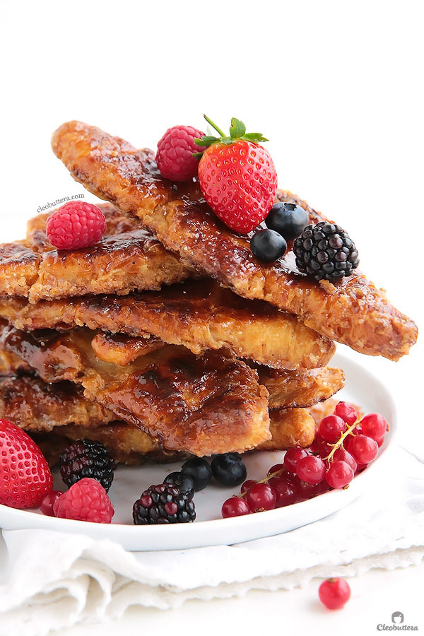sweetoothgirl:    Caramelized Croissant French Toast 