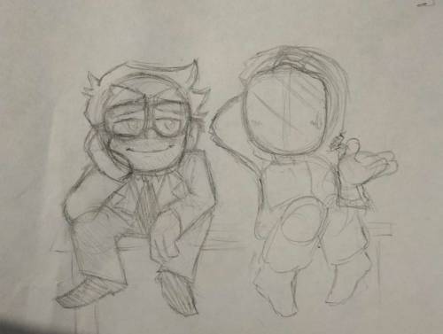 Drew Some Origin Barry X Craig Doodles In Art Class Today And It Made My Headache Better :) I Love Two