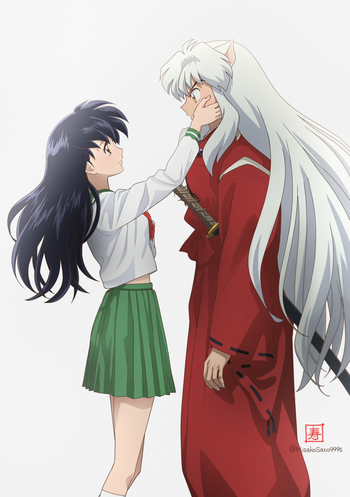 Admirable la paciencia que le tuvo Aome a Inuyasha en varios lapsos de la serie, dibujo por el animador Hisako Sato quien estuvo a cargo de Yashahime
https://twitter.com/HisakoSato…/status/1631593758159691781