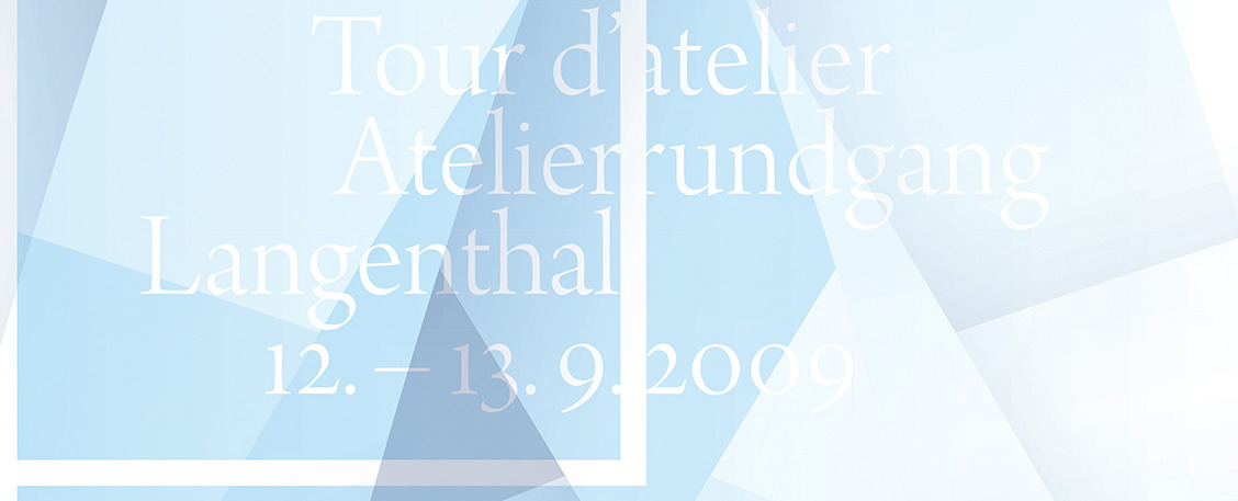 Plakat/Flyer für den Atelierrundgang Langenthal für die Berner Design Stiftung, Bern.