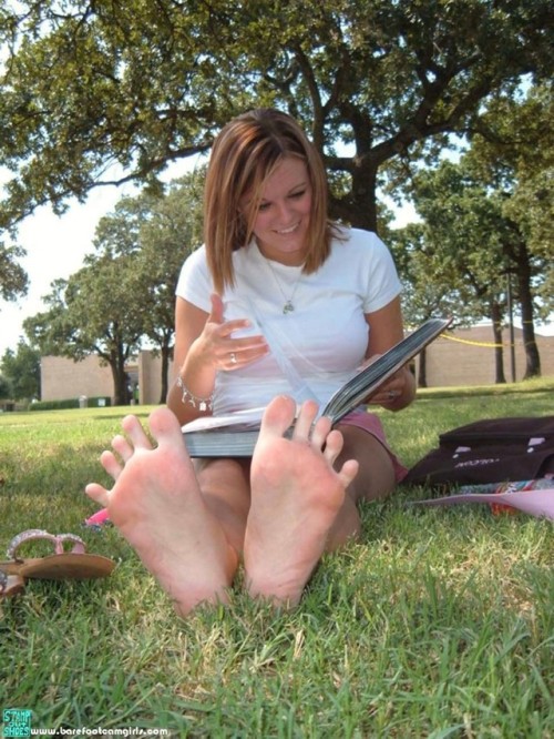 jennsummers50: Britt is another random college student who allowed our cameraman to film her feet in