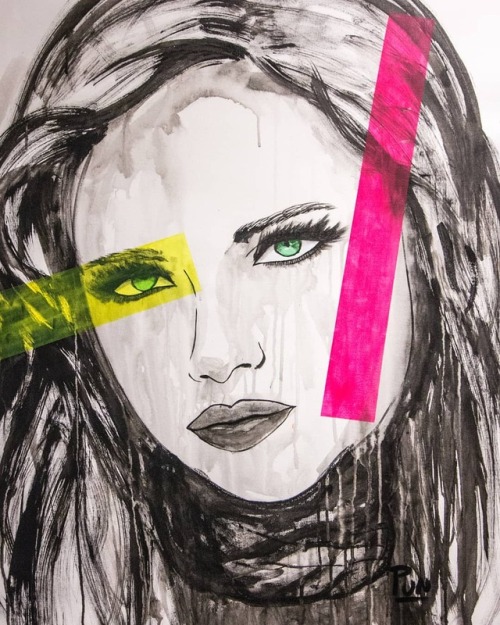 Untitled Girl Portrait - 90x70cmAvailable at Saatchi Art and Shopify CarlosPunArt.com#artforsale