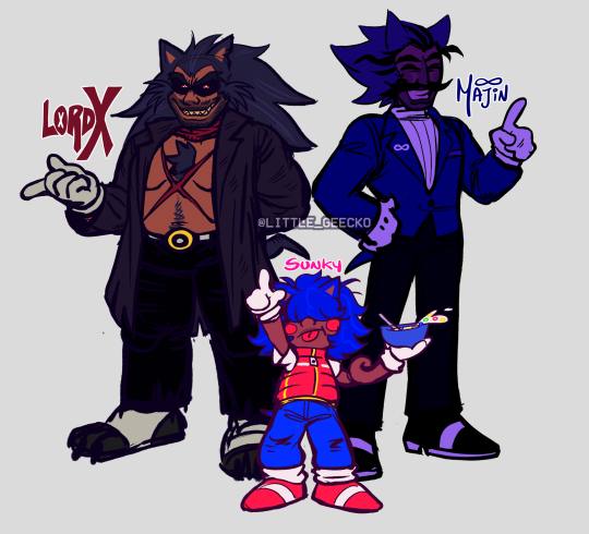 here where i dump my art — Movie Mazin Sonic and Lord X i made on