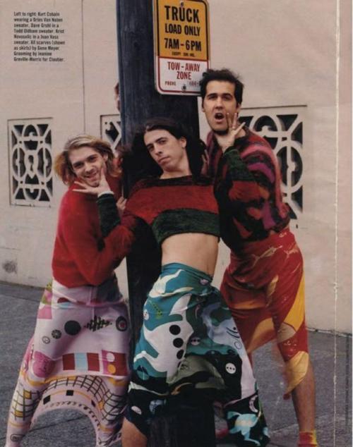 That Time When Nirvana Dressed Up in Woman Clothes for Mademoiselle Magazine (1993) by Harley_FLHX