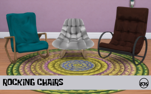 876simmer: Functional Rocking Chairs  Update: I have remeshed and retextured all three chairs. 