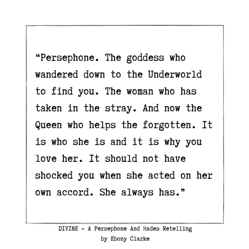 modern-day-persephone: DIVINE - A Persephone and Hades RetellingAvailable on WATTPAD and INKITT